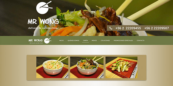 Página web Wordpress de Mr Wong