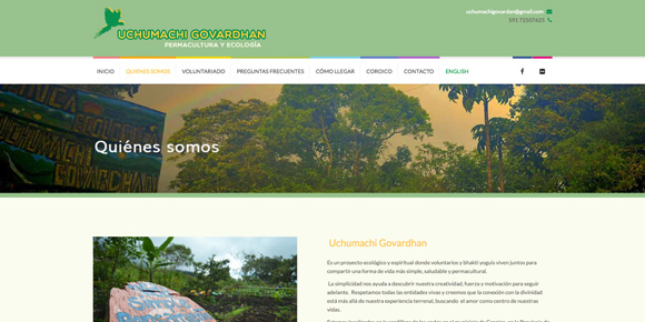 Página web Wordpress para Uchumachi Govardhan
